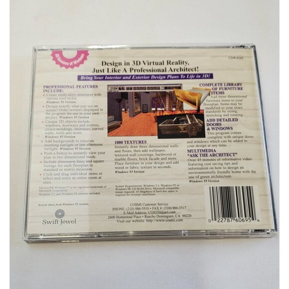 3D Virtual Reality ARCHITECT Design PC CD-ROM - Picture 3 of 5